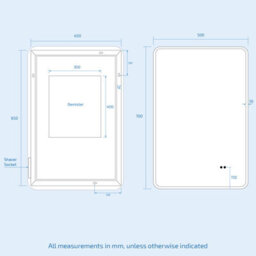 Nes Home 500 X 700mm Motion Sensor Bathroom Led Mirror Shaver Socket Demister - thumbnail 7