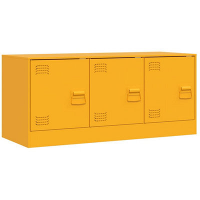 Berkfield Sturdy Tv Cabinet Mustard Yellow 99X39X44 Cm Steel - image 1