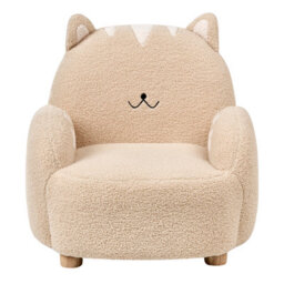 Beliani Kids Armchair Cat Zoar Boucle Beige - thumbnail 4