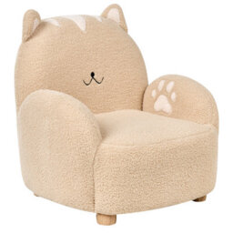 Beliani Kids Armchair Cat Zoar Boucle Beige - thumbnail 6