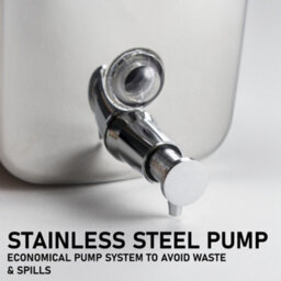 Pro-Kleen Pro-Washroom Manual Pump Soap Dispenser Stainless Steel Wall Mounted Large Commercial 1L - thumbnail 5