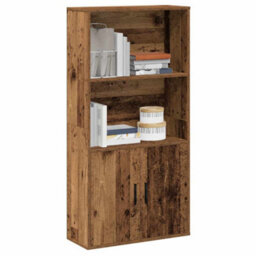 Berkfield Bookcase Old Wood 60X24X120 Cm Engineered Wood - thumbnail 1