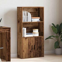 Berkfield Bookcase Old Wood 60X24X120 Cm Engineered Wood - thumbnail 3