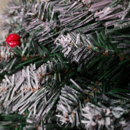 Samuel Alexander 45Cm Snow Tipped Green Wreath Christmas Decoration With 125 Tips, Pine Cones And Berries - thumbnail 7