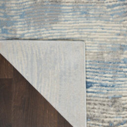 Grey Blue Modern Easy To Clean Abstract Rug For Living Room, Bedroom - 69 X 221 (Runner) - thumbnail 5
