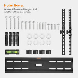 Vonhaus Tilting Tv Bracket - Tilt Wall Mount For 26 - 55 Inch Tvs - Tv Wall Bracket For Vesa Tv's Up To 45Kg Weight - Ultra Slim - thumbnail 7