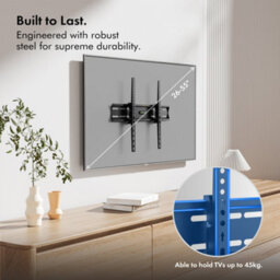 Vonhaus Tilting Tv Bracket - Tilt Wall Mount For 26 - 55 Inch Tvs - Tv Wall Bracket For Vesa Tv's Up To 45Kg Weight - Ultra Slim - thumbnail 2