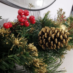 Samuel Alexander 180Cm (6Ft) Premier Gold Dressed Christmas Garland With Berries Pine Cones & Gold Baubles - thumbnail 6