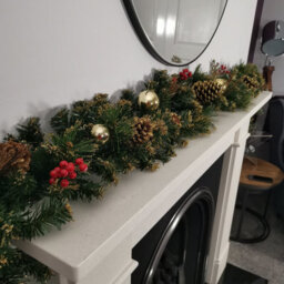 Samuel Alexander 180Cm (6Ft) Premier Gold Dressed Christmas Garland With Berries Pine Cones & Gold Baubles - thumbnail 4