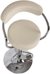 Lamboro Zenith Bar Stools Set Of 2 With Adjustable Height, Swivel Mechanism For Breakfast Bar Or Kitchen, Cream - thumbnail 6