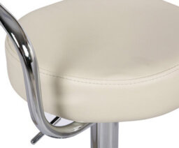 Lamboro Zenith Bar Stools Set Of 2 With Adjustable Height, Swivel Mechanism For Breakfast Bar Or Kitchen, Cream - thumbnail 7