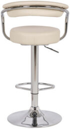 Lamboro Zenith Bar Stools Set Of 2 With Adjustable Height, Swivel Mechanism For Breakfast Bar Or Kitchen, Cream - thumbnail 5