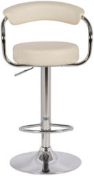 Lamboro Zenith Bar Stools Set Of 2 With Adjustable Height, Swivel Mechanism For Breakfast Bar Or Kitchen, Cream - thumbnail 3