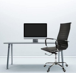 Evre High Back Boardroom Black Faux Leather Desk Chair With Chrome Finish - thumbnail 5