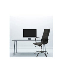 Evre High Back Boardroom Black Faux Leather Desk Chair With Chrome Finish - thumbnail 8
