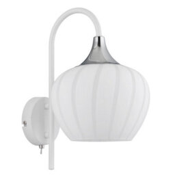 Luminosa Lighting Luminosa Maxy Dome Wall Lamp White Matt Opal Glass Shade 1X E27 - thumbnail 2