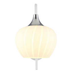 Luminosa Lighting Luminosa Maxy Dome Wall Lamp White Matt Opal Glass Shade 1X E27 - thumbnail 3