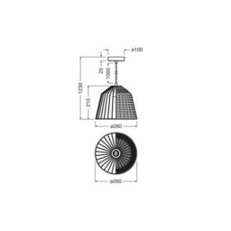 Osram Decor Cage Bell Pendant Ceiling Light E27 Black Rattan Max 15W Led Modern - thumbnail 9