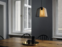 Osram Decor Cage Bell Pendant Ceiling Light E27 Black Rattan Max 15W Led Modern - thumbnail 4
