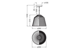 Osram Decor Cage Bell Pendant Ceiling Light E27 Black Rattan Max 15W Led Modern - thumbnail 8