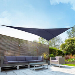 Kookaburra 6M X 4.2M Right Angle Triangle Waterproof Blue Garden Patio Sun Shade Sail Canopy 98% Uv Block With Free Rope - thumbnail 2