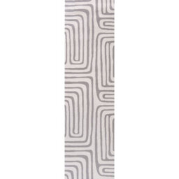 The Rugs Loft Light Grey And Ivory Curved Line Living Room Area Rug And Runners Soft Pile - thumbnail 9