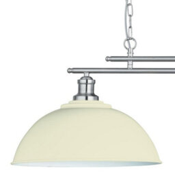 Lighting Collection Freens Satin Silver 2Lt Bar Pendant - thumbnail 3