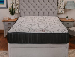Divan Base Direct Chelsea 1000 Pocket Sprung Luxury Divan Bed Set  2Ft6 Small Single 2 Drawer Side  - Plush Light Silver - thumbnail 4