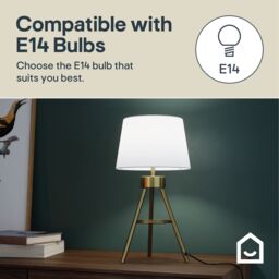 GoodHome Wenham Tripod Brushed Matt Cream Gold Effect Table Lamp - thumbnail 7