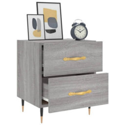 Berkfield Bedside Cabinet Grey Sonoma 40X35X47.5 Cm Engineered Wood - thumbnail 4