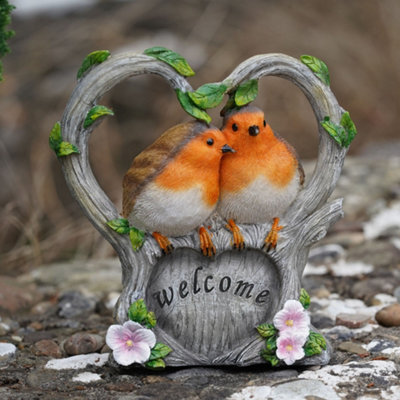 Burgess Welcome Robin Statue Home Garden British Robins Bird Sculpture Outdoor Ornament Robins Appear British Gift - image 1