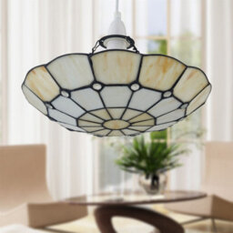 First Choice Lighting Brixham - Tiffany Coloured Glass Uplighter Easy Fit Pendant Shade - thumbnail 6