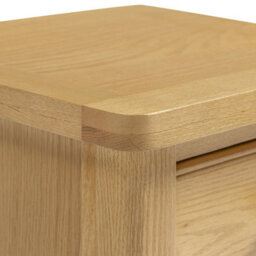 Furniturebox Uk Belle 1 Drawer Solid Oak Wood Bedside Table - thumbnail 5
