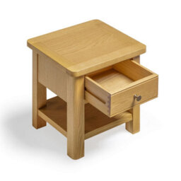 Furniturebox Uk Belle 1 Drawer Solid Oak Wood Bedside Table - thumbnail 4