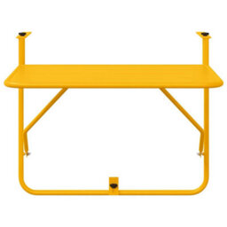 Berkfield Foldable Yellow Steel Hanging Balcony Table 60X40 Cm - thumbnail 6