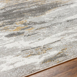 Livabliss San Francisco-Abstract Grey Yellow Ivory Modern Marble Living Dining Bedroom Rug 160 X 213 Cm Easy Care, Non Shedding - thumbnail 3