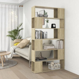 Berkfield Book Cabinet Room Divider Sonoma Oak 100X24X188 Cm