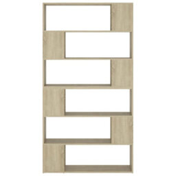 Berkfield Book Cabinet Room Divider Sonoma Oak 100X24X188 Cm - thumbnail 5