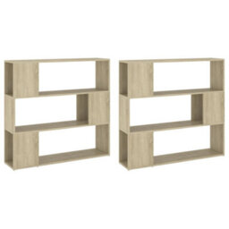 Berkfield Book Cabinet Room Divider Sonoma Oak 100X24X188 Cm - thumbnail 7