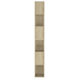 Berkfield Book Cabinet Room Divider Sonoma Oak 100X24X188 Cm - thumbnail 6
