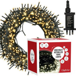 Globrite 100M 1000 Led Fairy Lights Warm White Plug In Indoor Outdoor String Lights With 8 Modes