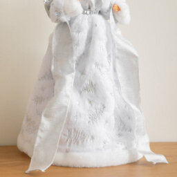 Samuel Alexander 45Cm Large White Christmas Angel With Silver Wings Tree Topper - thumbnail 5