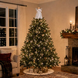 Samuel Alexander 45Cm Large White Christmas Angel With Silver Wings Tree Topper - thumbnail 2