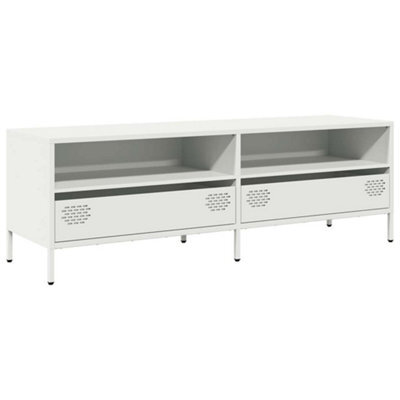 Berkfield Industrial Tv Cabinet White 135X39X43.5 Cm Cold-Rolled Steel - image 1