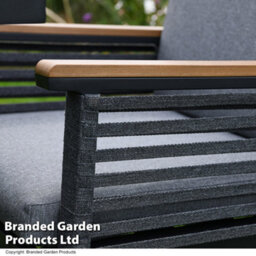 Garden Gear Aluminium Garden Dining Set With Cushions For 6 People, Luxury Outdoor Furniture (Grey) - thumbnail 3