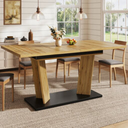 Matteo Modern Extendable Dining Table - Oak Effect, 120-160Cm - thumbnail 5