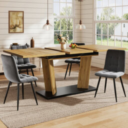 Matteo Modern Extendable Dining Table - Oak Effect, 120-160Cm - thumbnail 2