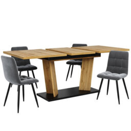 Matteo Modern Extendable Dining Table - Oak Effect, 120-160Cm - thumbnail 7