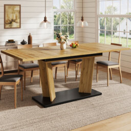 Matteo Modern Extendable Dining Table - Oak Effect, 120-160Cm - thumbnail 4