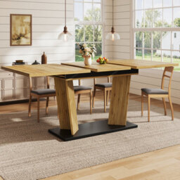 Matteo Modern Extendable Dining Table - Oak Effect, 120-160Cm - thumbnail 3